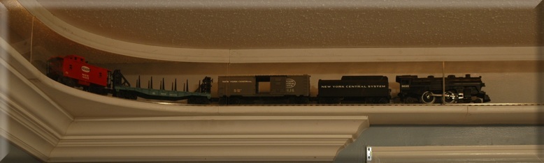 wall mounted train set
